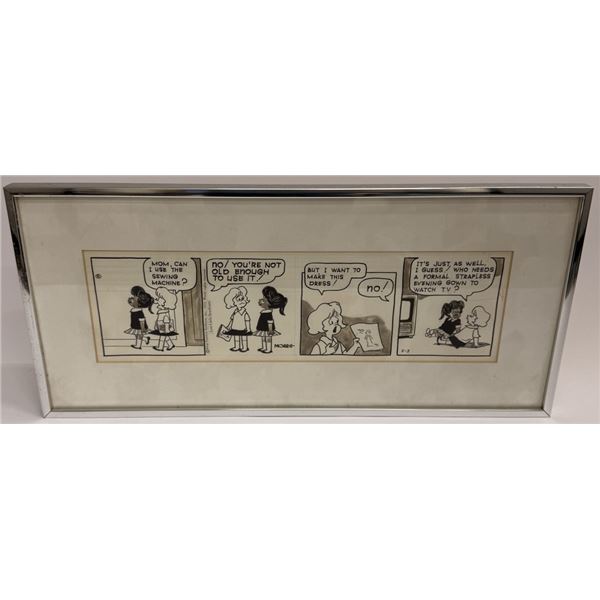 1973 Morrie Turner Wee Pals Framed Comic Strip