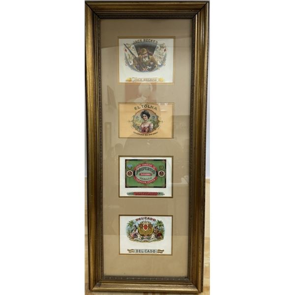 Vintage Cuban Cigar Box Labels Wall Art