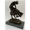 Image 7 : After Remington Cowboy Bronco Bronze Sculptures