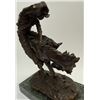 Image 8 : After Remington Cowboy Bronco Bronze Sculptures