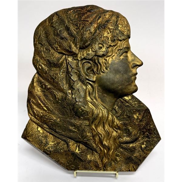 Victorian Theater Star Mary Anderson Brass Art