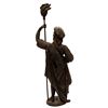 Image 2 : Renaissance Man Torch Bearer Metal Finial Statue