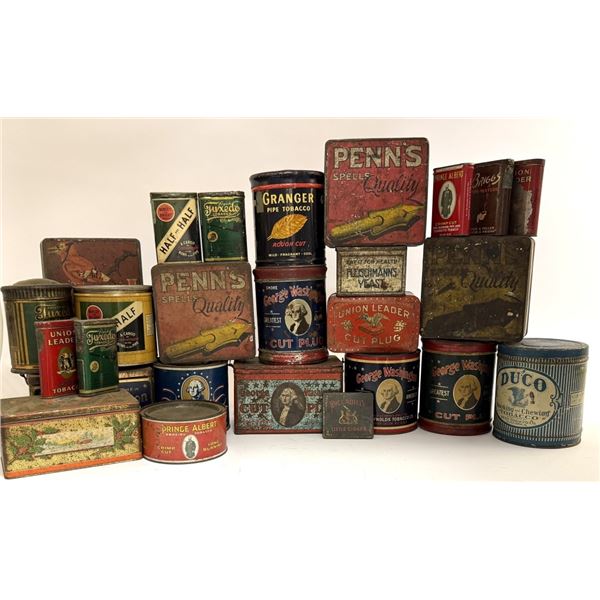 Antique & Vintage Tobacco Advertising Tin Cans