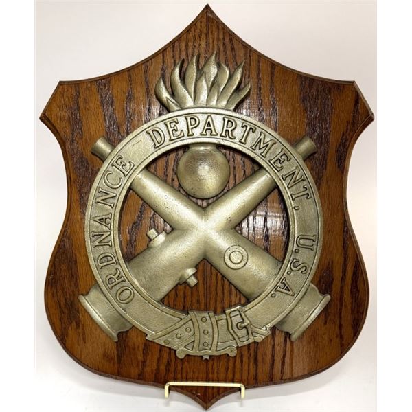 US Army Ordnance Corps Firefighter Plaque
