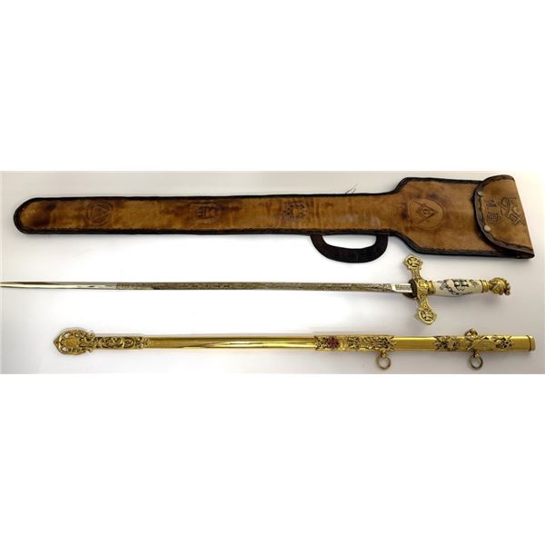 Masonic Knights Templar Ceremonial Scabbard & Case
