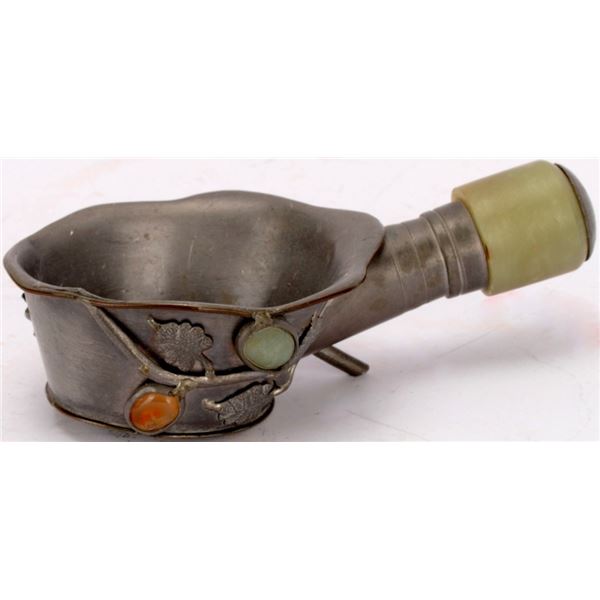 Vintage Chinese Gemstone & Iron Incense Burner