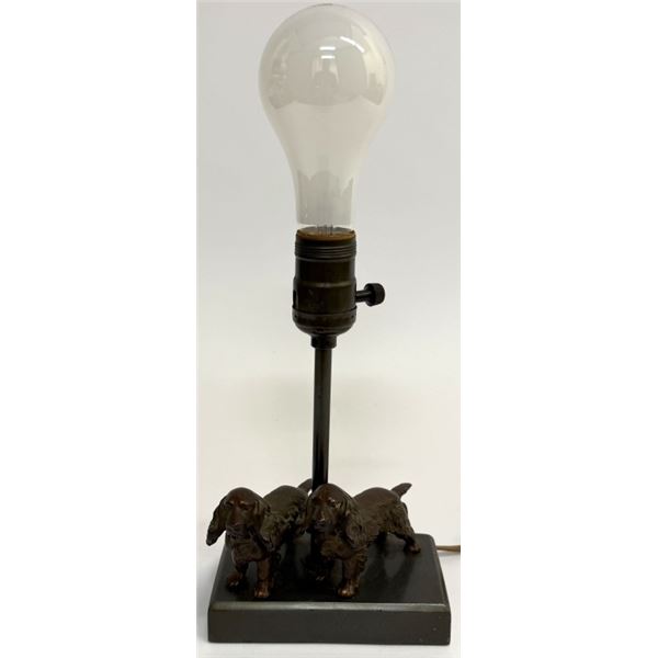 Vintage Dachshund Dog Table Lamp