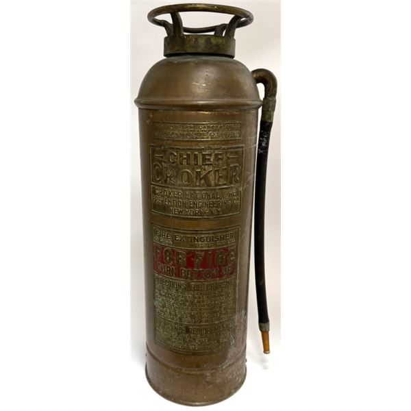 Vintage Chief Crocker NY Fire Extinguisher