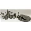 Image 1 : Vintage Pewter Platters, Cups, & Decanter Grouping