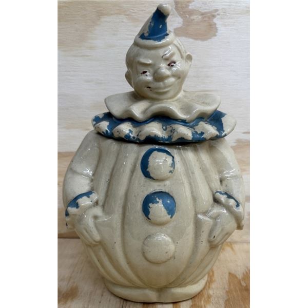 1940s Pan American Art Ceramic Clown Cookie Jar