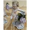 Image 2 : Mid-Century Porcelain Cherub & Floral Vase Pair