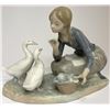 Image 1 : Lladro "Food For Ducks" #4849 Girl with Animals