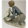 Image 2 : Lladro "Food For Ducks" #4849 Girl with Animals