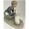 Image 4 : Lladro "Food For Ducks" #4849 Girl with Animals
