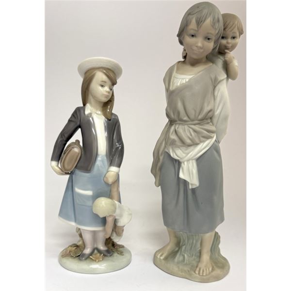 Lladro "Autumn" & "Gypsy Girl with Brother"