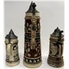 Image 3 : Three Antique German Beer Steins
