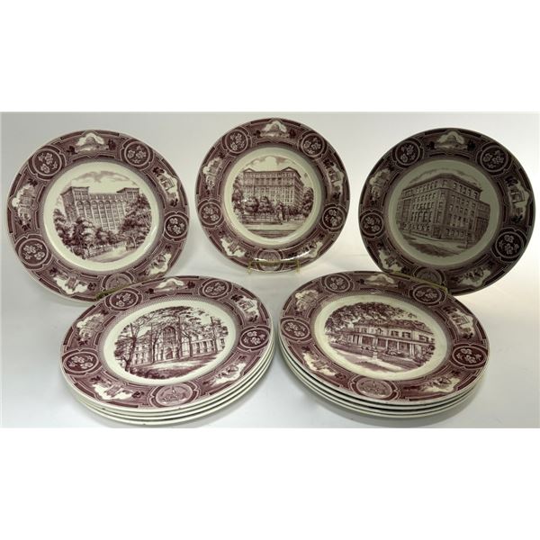 1932 NYU Wedgwood Centennial Porcelain Plates