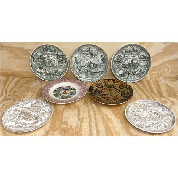 US State Landmarks Porcelain Souvenir Plates
