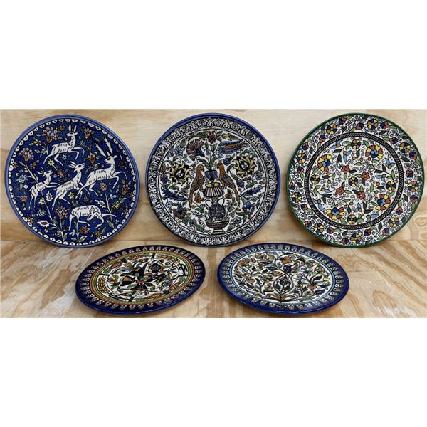 Armenian Iznik Handmade Ceramic Floral Plates