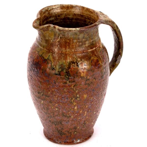 Vintage Handmade Glazed Art Pottery Pitcher