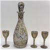 Image 2 : West Virginia Glass Decanter & Three Glasses