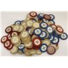 Image 1 : Vintage Fleur-de-Lis Clay Poker Chips