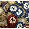 Image 2 : Vintage Fleur-de-Lis Clay Poker Chips