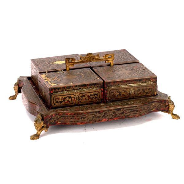 19th C. French Boulle Marquetry Box