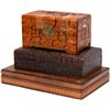 Image 1 : Vintage Wooden Arts & Crafts Trinket Boxes