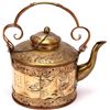 Image 2 : Antique Chinese Ox Bone & Brass Ceremonial Teapot
