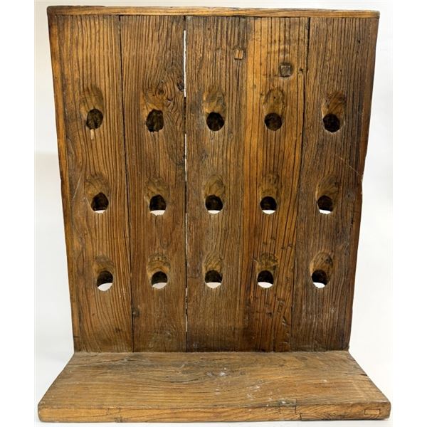 Antique Wooden Wine Bottle Holder