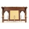 Image 1 : Antique Carved Wood Coat Rack & Mirror