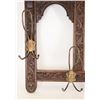 Image 2 : Antique Carved Wood Coat Rack & Mirror