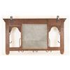 Image 7 : Antique Carved Wood Coat Rack & Mirror