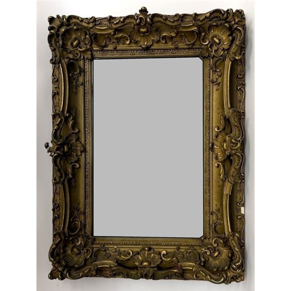 Antique Baroque-style Gypsum Mirror