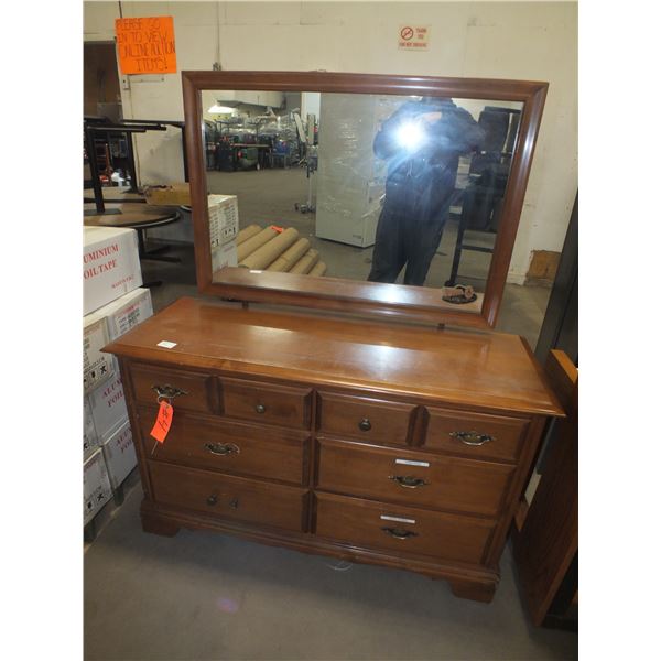 Wooden Dresser w/ Mirror