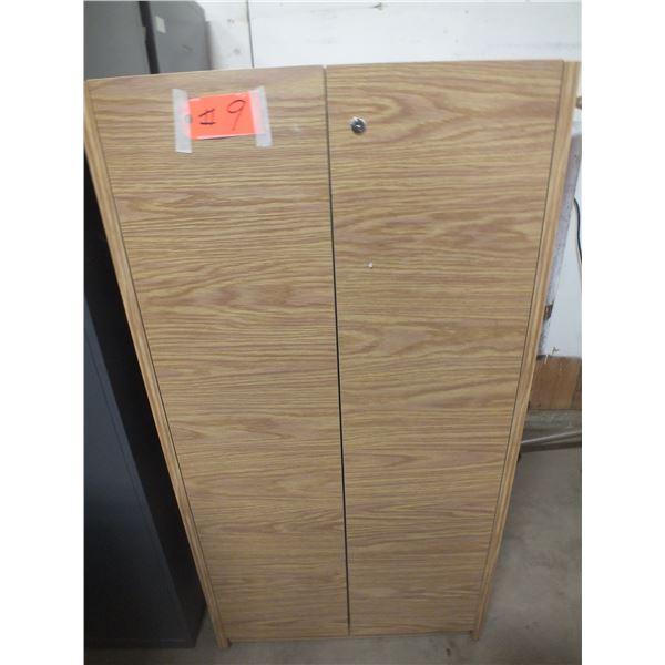 2 Brown Wooden Cabinets