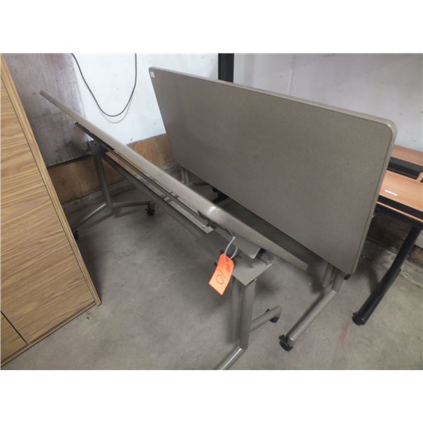 Two Folding Tables On wheels