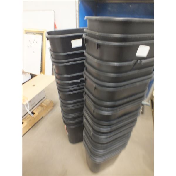 40 Small Black Trash Cans