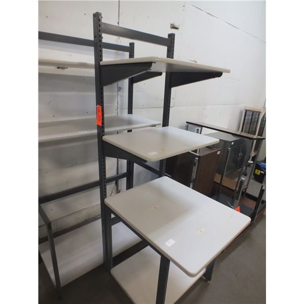 Two Storage Shelves & 2 Small Tables