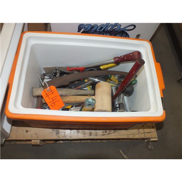 Cooler Of Assorted tools