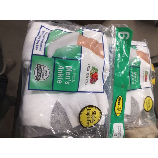 2 Packs Of Mens Ankle Socks