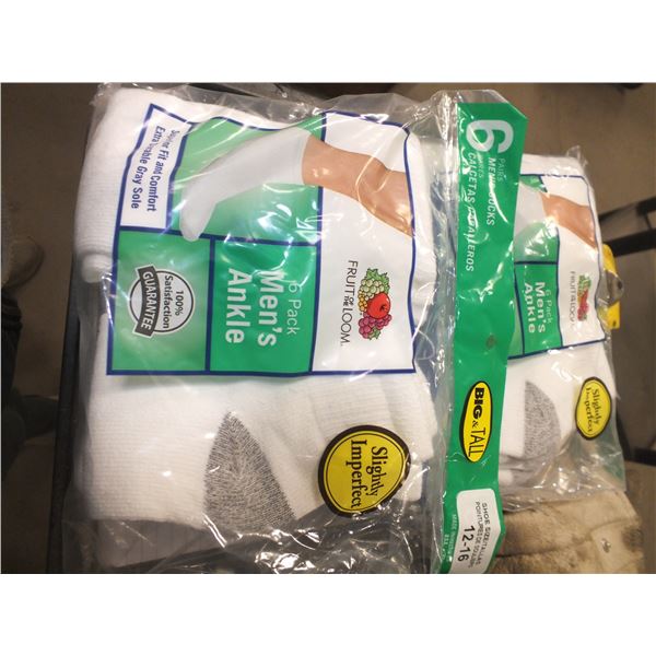 2 Packs Of Mens Ankle Socks