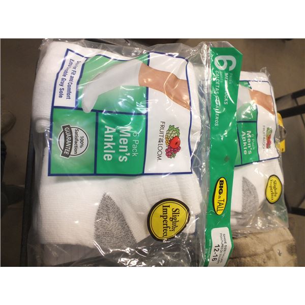 2 Packs Of Mens Ankle Socks