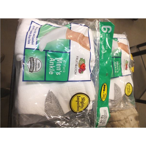 2 Packs Of Mens Ankle Socks