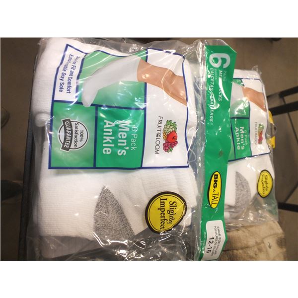 2 Packs Of Mens Ankle Socks