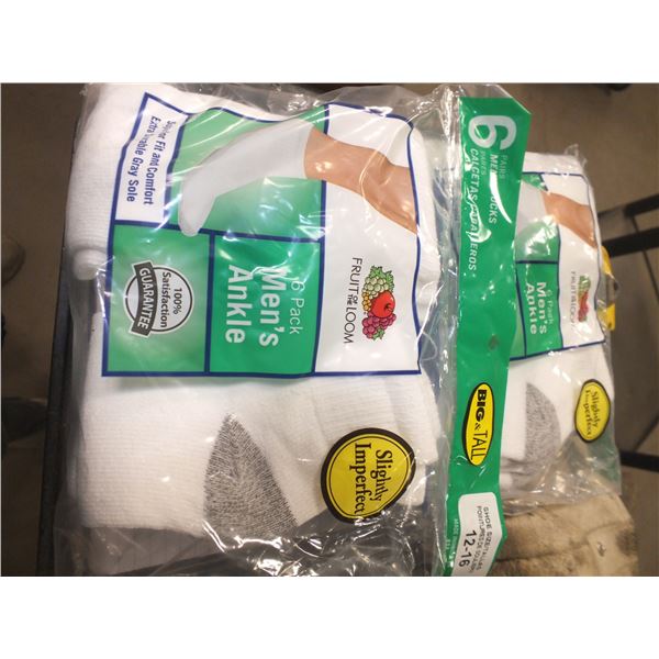 2 Packs Of Mens Ankle Socks