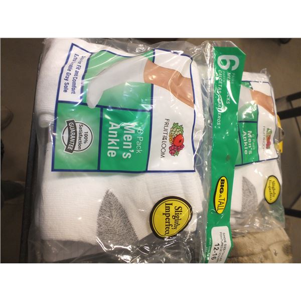 2 Packs Of Mens Ankle Socks