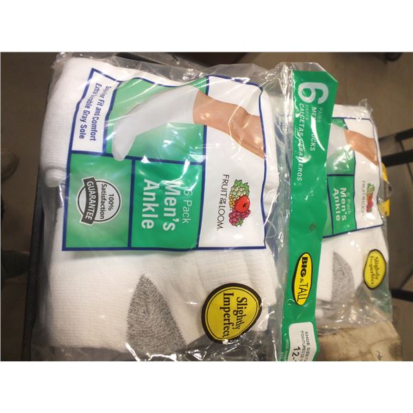 2 Packs Of Mens Ankle Socks