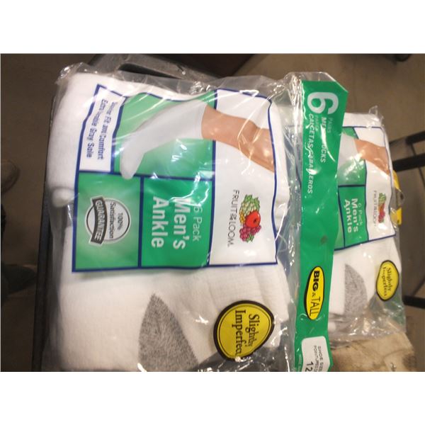 2 Packs Of Mens Ankle Socks